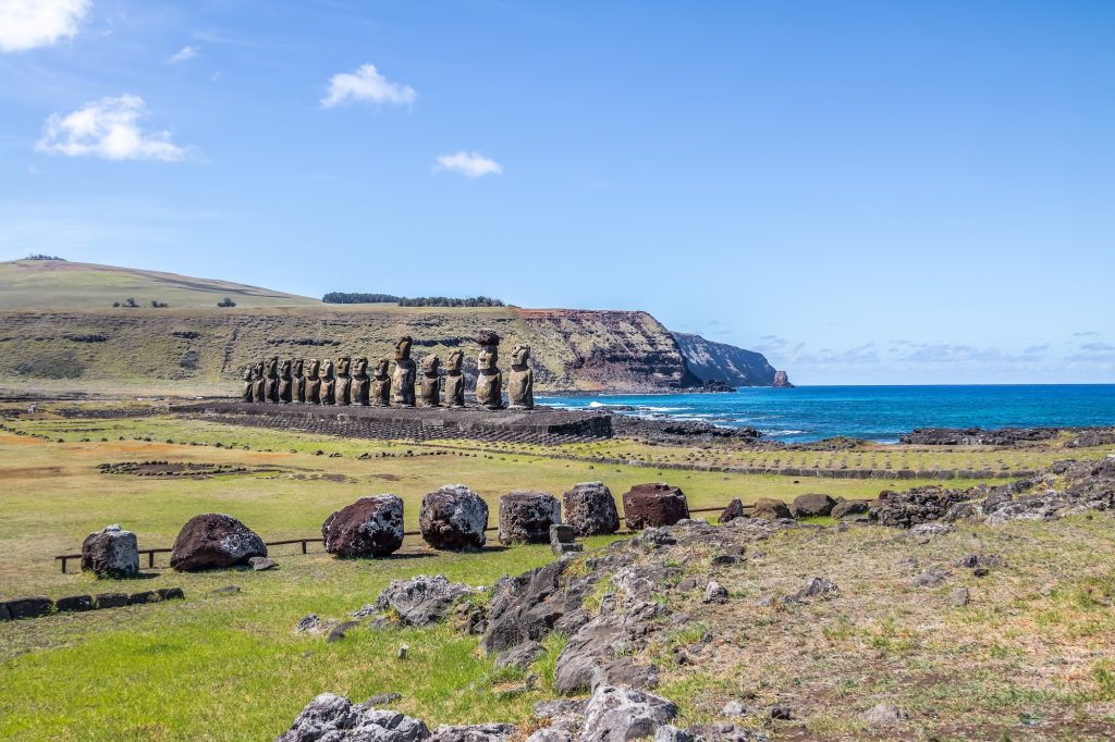 Moai Statues of Ahu Tongariki - Easter Island, Chile
